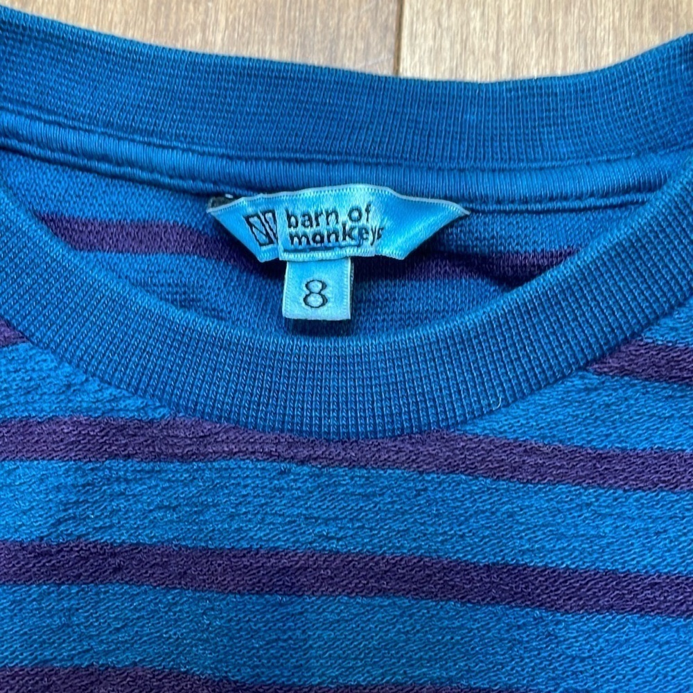 Barn of monkeys NWT REFLECTION LONG SLEEVE striped sweater pullover kids size 8 - Picture 9 of 12